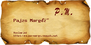Pajzs Margó névjegykártya